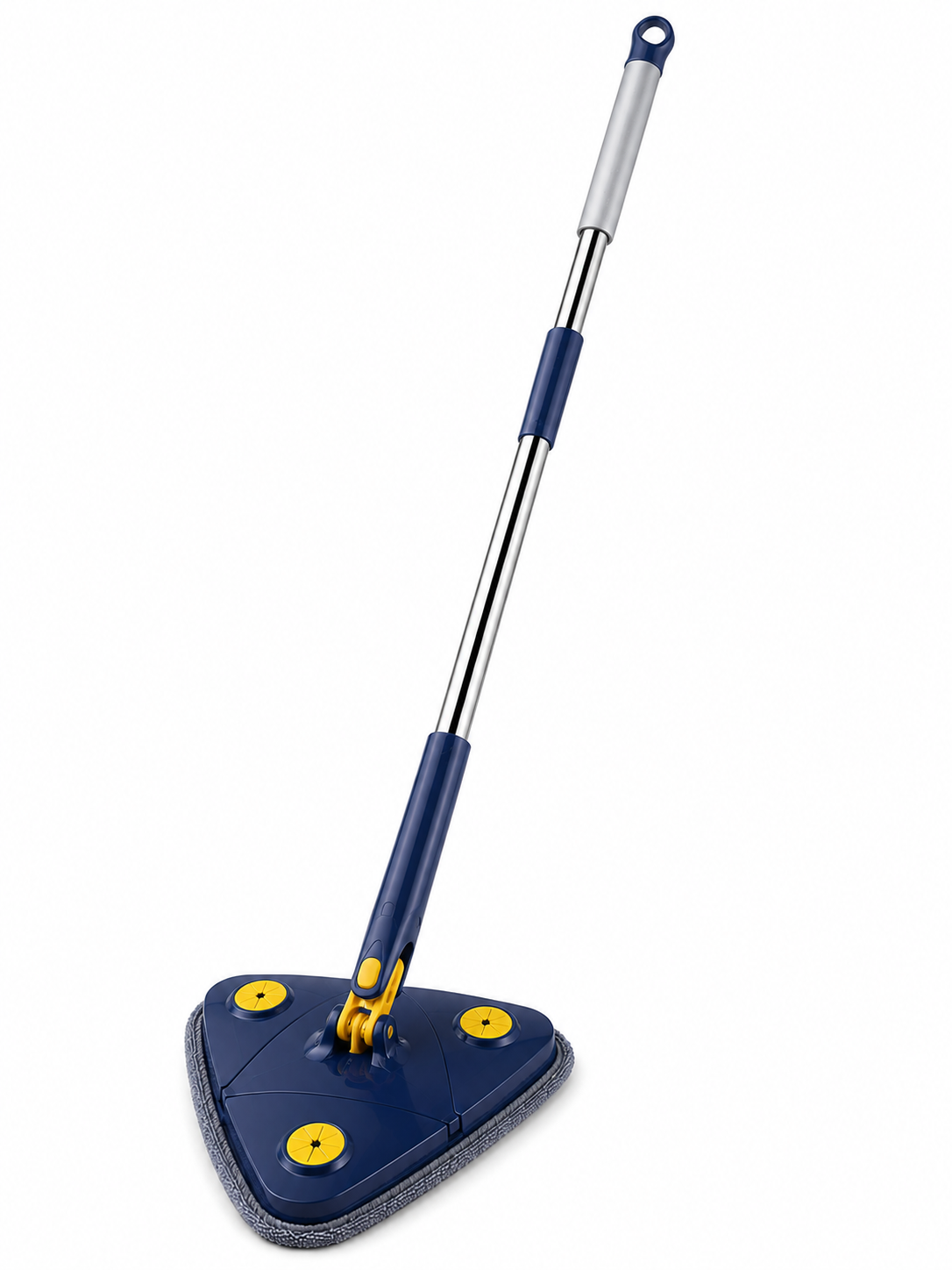 360° Rotating Triangle Flat Mop with Extendable Handle | Self-Wringing Microfiber Floor Cleaner