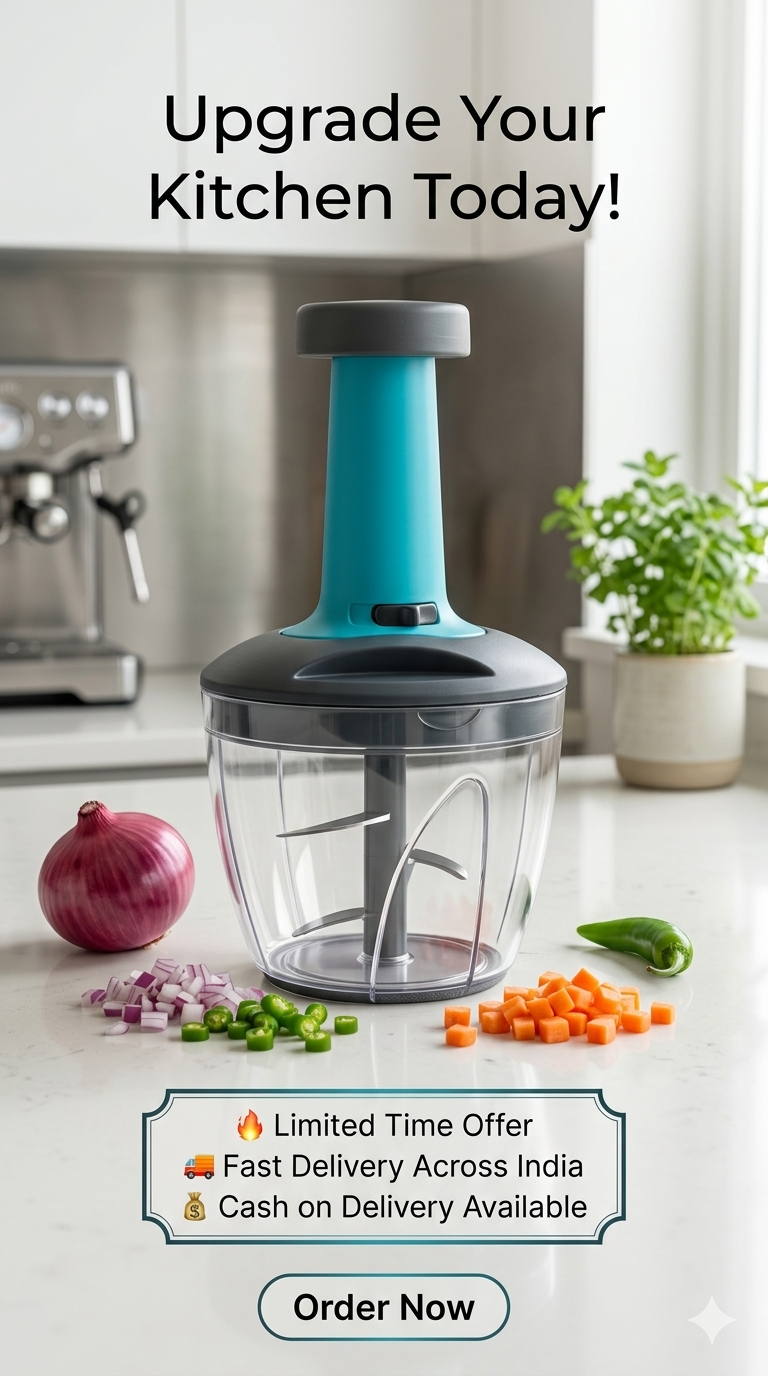 Premium Push Chopper – Manual Vegetable & Fruit Cutter | 650ML & 1100ML